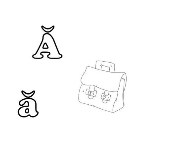 Mẫu tranh tô màu hình chữ Ă dành cho bé tập tô