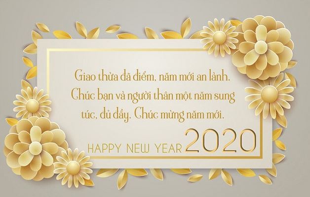 Mẫu thiệp Happy New Year 2020